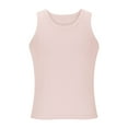 thumbnail image 3 of Blczomt Summer Mens Tops Plain Tank Workout Crew Neck Running Pink Tops, 3 of 5