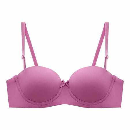 OJSFQUFP Plunge Bras for Women Pink Women s Small Gathered On The Thin Under The Thick Underwire On The Full Complement Of Sexy Pure Desire Bra 34