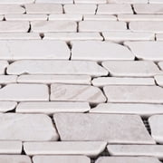 Stone Ten White Marble Tile - DIY Backsplash Tile - 10 Pack