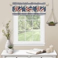 thumbnail image 2 of Kitchen Curtains Valances, Independence Day Star Eucalyptus Leaves American Flag Blue Buffalo Plaid Short Rod Pocket Valances for Windows for Bedroom, Bathroom, 1 Panel, 54" W x 18" L, 2 of 6