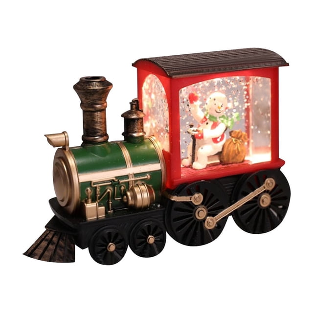 Xihbxyly Luz Led Navideña, Tren de Estilo Retro Europeo, Decoración de Papá Noel, Luz Cálida para El Hogar, Bar, Comedor, Decoración Festiva, Tamaño de 50 Ml, Excelente Opción de Regalo.