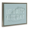 thumbnail image 3 of Stupell Industries Better at Beach with Shell Animals & Insects Painting Brown Floater Framed Canvas Art Print Wall Art, 21 x 17, 3 of 9