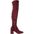 thumbnail image 6 of NINE WEST Womens Blocky2 Over-The-Knee Boot 9.5 Burgundy Suede, 6 of 7