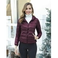 thumbnail image 2 of Totatuit Women's Lightweight Long-Sleeve Full-Zip Water-Resistant Packable Hooded Puffer Jacket, 2 of 5