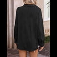 thumbnail image 4 of Camisas de Mujer con Botones, Camisa de Vestir de Larga, Blusa de Trabajo con Cuello Texturizado, Blusas Casuales Elegantes. Negro M, 4 of 9