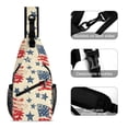 thumbnail image 3 of Full Print Chest Bag 8×15in Outer Large Bag On Both Sides Of Mesh Bag Inside Pocket Design Sponge Pad Shoulder Strap Independence Day Theme Star (9), 3 of 8