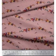 thumbnail image 3 of Soimoi Silk Fabric Colorful Bird Printed Craft Fabric by the Yard 42 Inch Wide, 3 of 3