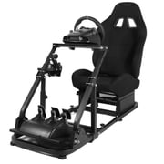 Marada Racing Cockpit with Seat Foldable Compatible with Logitech G25 G27 G29 G920 Thrustmaster T80 T150