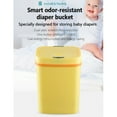 thumbnail image 3 of NPT-16-1 Automatic Touchless Motion Sensor Diaper Disposal Trash Can with lid, 4.2 gallon/16 L, Pink, Plastic, 3 of 12
