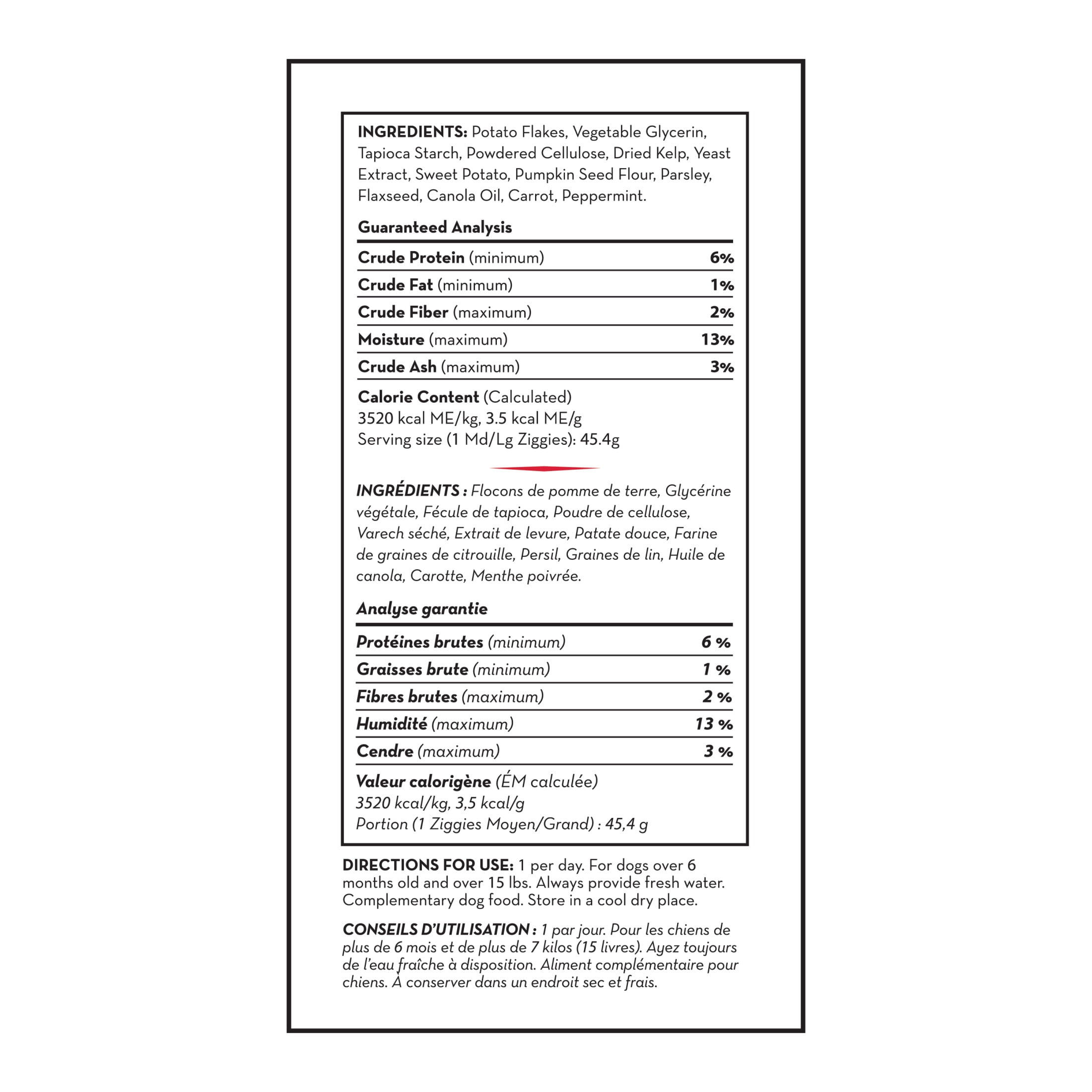 KONG® Ziggies Enhanced Dog Treats, Supports Oral Health, Medium/Large, 8 oz
