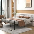 thumbnail image 1 of VECELO Full Size Metal Platform Bed Frame with Headboard and Footboard, Strong Steel Slat Support/No Box Spring Needed, Black, 1 of 9