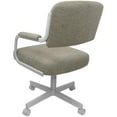 thumbnail image 2 of Tobias Designs 38" Swivel Metal & Fabric Dining Chair in White and Beige, 2 of 5