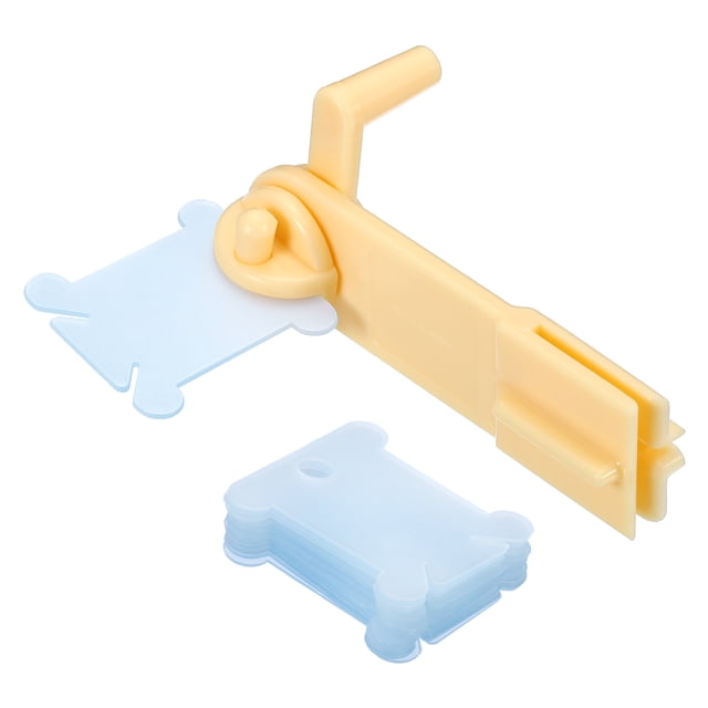 Unique Bargains Plastic Floss Bobbin Sewing Thread Card Board with Winder, Blue 100 Pack