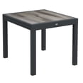 thumbnail image 1 of Extendable Outdoor Dining Table, Grey Aluminum Frame with Wood Grain Plastic Top, Rectangular Patio Table (31.5" to 63" L) for Backyard, Garden, Balcony, and Deck, 1 of 7