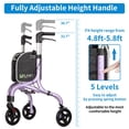 thumbnail image 3 of Rollator Walker Planetwalk Premium de 3 ruedas para personas mayores, 3 of 7