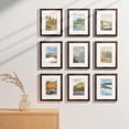 thumbnail image 4 of decorUhome 8x10 Walnut Picture Frame Set of 9, Display 5x7 Pictures with Mat or 8x10 without Mat, Photo Frames for Wall or Tabletop, 4 of 6
