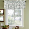 thumbnail image 3 of Turquoise Farmhouse Curtain Valances for Windows, Kitchen Valance Window Treatments Panel 2 Pack, Vintage Flower Leaf Botanical Plant Rod Pocket Short Curtains for Bathroom Bedroom 42 x 12 Inch, 3 of 8