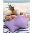 thumbnail image 3 of Pack of 2 Outdoor Pillow Covers, Lavender Purple Solid Color Waterproof Square Throw Pillowcase Cushion Decorative Pillow Covers for Couch Patio Tent, 26x26 in, 3 of 6