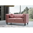thumbnail image 2 of Uspridefurniture Lueck 64.2'' Velvet Rolled Arm Loveseat,Pink, 2 of 5