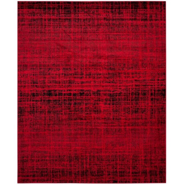 Safavieh Adirondack Collection ADR116F Red and Black Modern Abstract Runner (2'6" x 6')