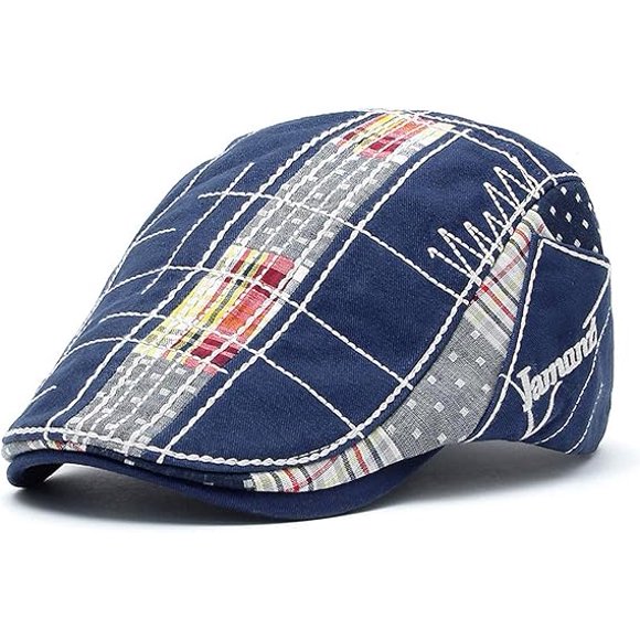 Men Beret Hat Cotton Buckle Adjustable Newsboy Hats Cabbie Gatsby Cap