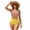 Banana Print Pattern, variant on Iridescent Mermaid Scale Halter Bikini Set High Waisted 2-Piece Swimwear with Drawstring Sides Trendy Beachwear for Women, Pool