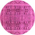 thumbnail image 1 of Ahgly Company Indoor Round Oriental Pink Traditional Area Rugs, 8' Round, 1 of 4