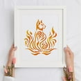 thumbnail image 6 of Fire Cat Stencil 11.8×11.8inch Large Flame Cat Painting Stencils with Paint Brush Animal Theme Drawing Template for Fabric Walls Furniture Wood Canvas, 6 of 9