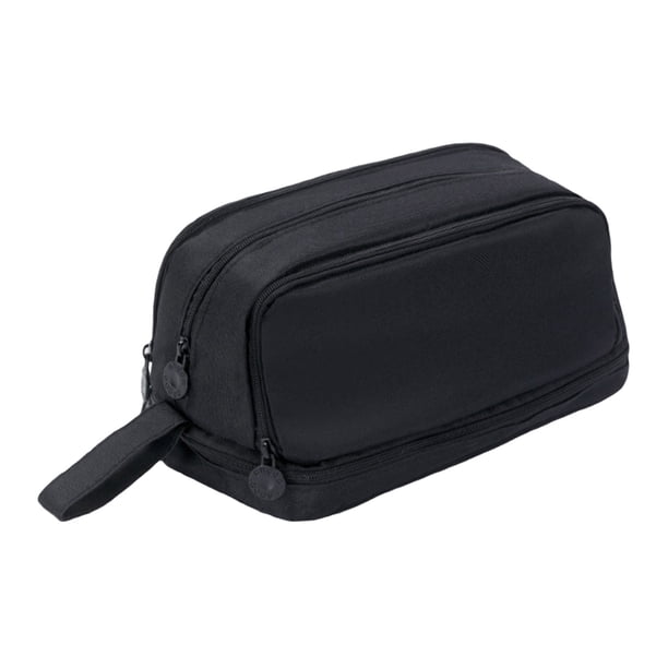 Estuche grande con 4 compartimentos, de color sólido, organizador multifuncional para material escolar, arte y maquillaje, fácil de limpiar para los estudiantes