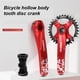thumbnail image 3 of Soidarity Hollowtech manivela resistente al desgaste eje central aleación de aluminio ciclismo disco estriado bielas huecas 34T/36T platos y Ciclismo Tipo 1, 3 of 6