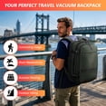 thumbnail image 2 of Vacuum Backpack for Travel Water Resistant , Kabaqoo 60L Expandable Vacuum Compression Bag with Electric Vacuum Pump, TSA Lock, Wet Dry Separation, Gifts, 2 of 9