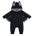 thumbnail image 7 of Baby Bat Costume My First Halloween Outfit Pumpkin Newborn Baby Boy Girl Costume Black Bat Bodysuit Romper With Hats, 7 of 7