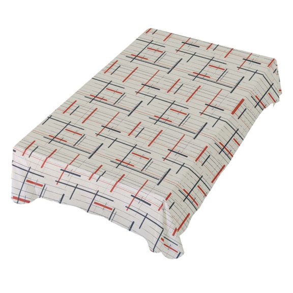 JSTEL Vertical & Horizontal Stripe Table Cloth Square 60 x 60 Inch Tablecloth Anti Wrinkle Table Cover for Dining Kitchen Parties