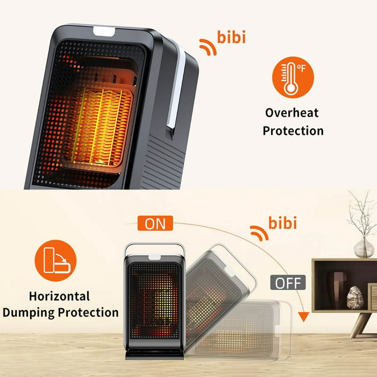US Plug Portable Heater for Camping Battery High Efficiency Quick Heat  Office Home Convenient Portable Fast Heating Energy Saving Heater Stove Fan