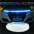 thumbnail image 3 of Universal LED Car Hood Light Strip, Sequential Turn Signal DRL Daytime Running Lights With Multi-Mode (Scan/Breathing/Meteor), 12V Atmosphere Lamp For Engine Cover, Doors, Auto Tailgate,180cm, 3 of 18