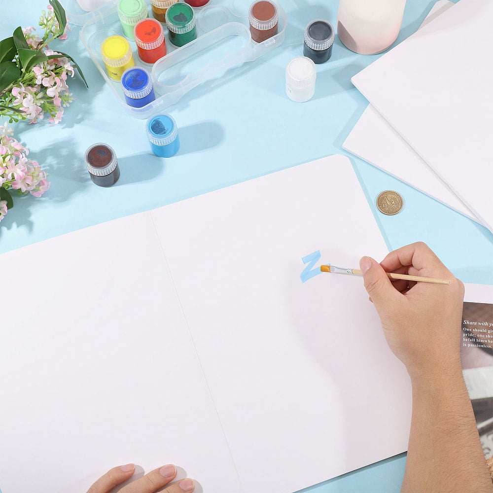 5 Sheets A4 Art Drawing Sketch Book Blank Notebook Rectangle White 295x210x5.5mm for DIY