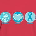 thumbnail image 3 of CafePress - Peace Love Teal Hope Women's Classic T Shirt - Women's Traditional Fit Dark T-Shirt, 3 of 4