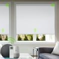 thumbnail image 1 of Yoolax Motorized Roller Shade Blackout Automatic Window Blind(Pure White,66"W x 72"H), 1 of 6