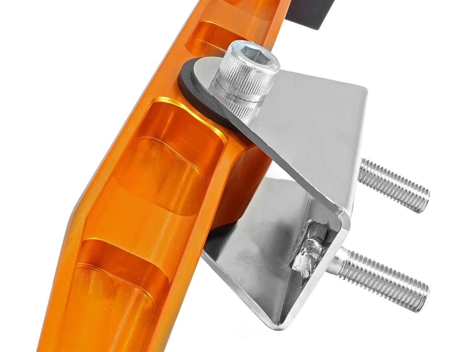 aFe Power 450-401011-N aFe Control PFADT Series Transmission Mount; Incl. Aluminum Trans. Mount w/Differential Brace/Nickel Plated Chassis Mount/Hardware; Orange;