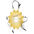 thumbnail image 1 of Mandala Apron, Circle Sun Looking Floral Mandala Bohemian Refreshing Nature Inspired, Unisex Kitchen Bib with Adjustable Neck for Cooking Gardening, Adult Size, Mustard and Earth Yellow, by Ambesonne, 1 of 4