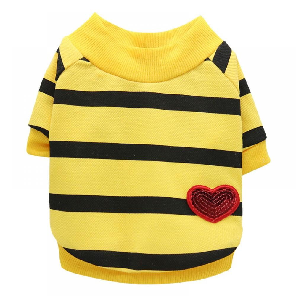 1Pack Striped Dog Sweater Polyester&Cotton Dogs Boy Girl Small Clothes Puppy TShirts Cat Tee
