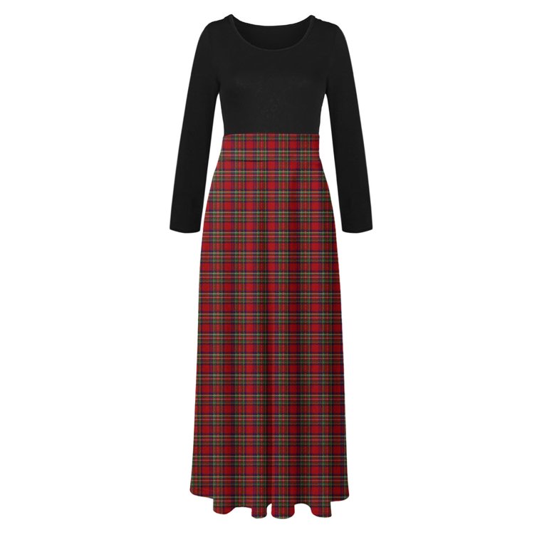 red and black christmas dress women Big Girls Red Black Velvet Plaid Taffeta Bow Christmas Dress 7-10, 7