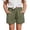 Army Green, variant on TinyBloomm Girls Casual Solid Color Loose Fit Summer Shorts Comfortable Elastic Waist Playwear Soft Twill Pants, Size 8-9 Years