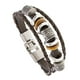 thumbnail image 5 of Pulsera de cuero sintético , pulsera clásica de moda, regalo de cumpleaños, brazaletes de cuentas para hombres y mujeres., 5 of 8