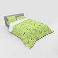 thumbnail image 2 of Ambesonne Dragonfly Bedding Set 4 Pcs, Flowers Nature Spring, Queen, Hunter Green and Pistachio, 2 of 2