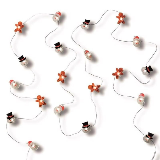 Cadena de luces LED decorativas para celebraciones, 1,9 m, color blanco cálido