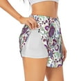 thumbnail image 2 of Bixox Women's Fairy Flower pattern 2 in 1 Running Shorts - Lightweight Athletic Workout Gym Yoga Shorts Liner with Pockets - X-Large, 2 of 7