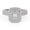 White Gold, variant on Double Halo Solitaire Bridal Set Ring for Women, 1 Cttw Emerald And Round Lab Grown Diamond Engagement Wedding Ring 10K Solid White Gold F-G, VS-SI Quality Ring Size-10