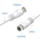 thumbnail image 3 of Rfadapter Cable Coaxial Corto Paquete De 2 Cables Coaxiales De 1 Pie Cable Rg6 Con Conectores De Ángulo Recto Blanco Cables Coaxiales Digitales Con Escudo De 75 Ohmios Con Conectores F-Macho Ideal Par, 3 of 5
