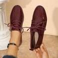 thumbnail image 6 of Red Women'S British Inspired Fashion Shoes Pointed Toe Leather Upper For Casual And Commuting, 6 of 8